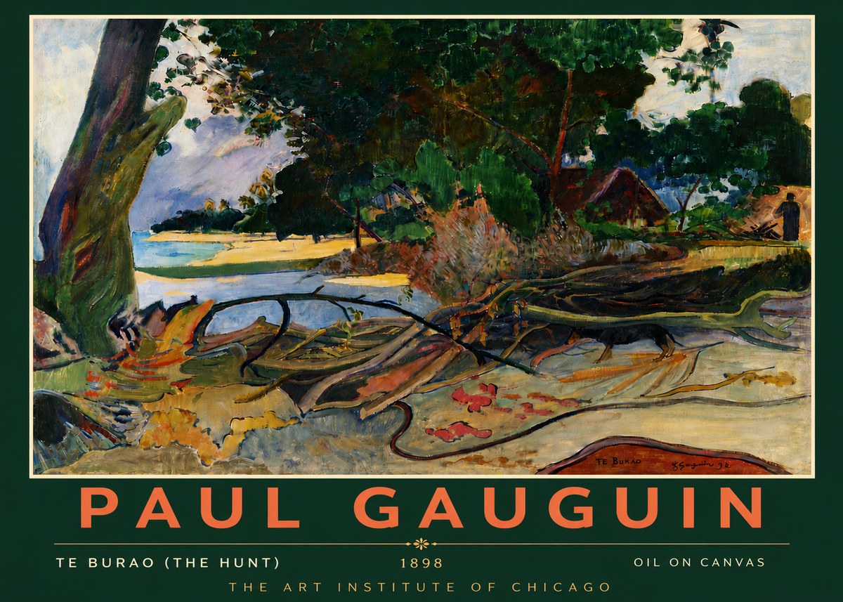 Paul Gauguin Te Burao (the Hunt) No4 - Poster