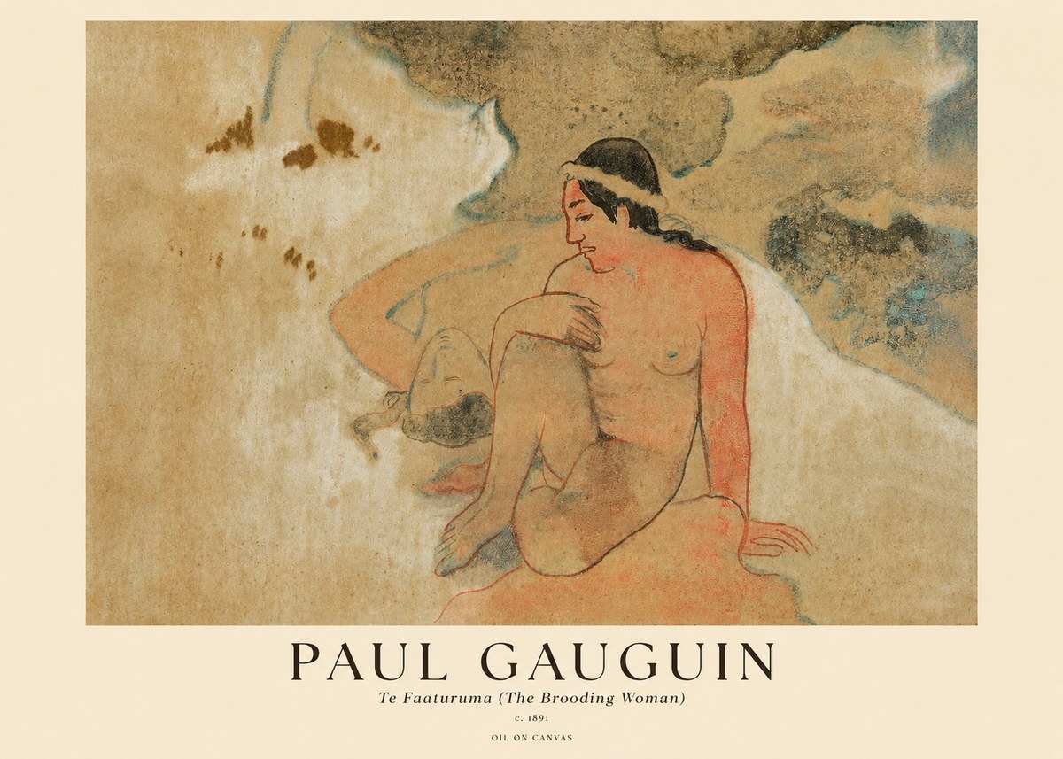 Paul Gauguin Te Faaturuma (the Brooding Woman) No1 - Poster