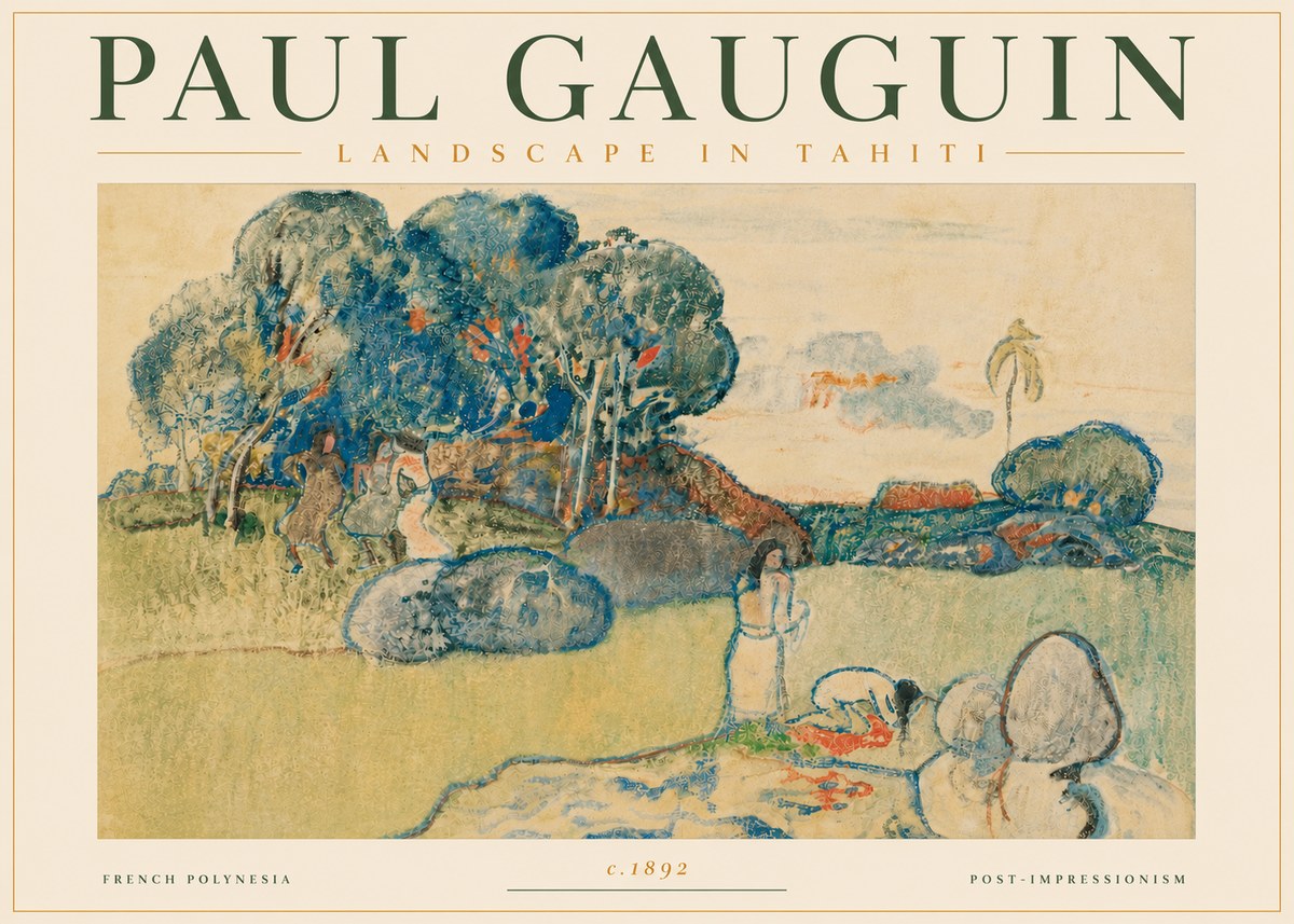 Paul Gauguin Landscape in Tahiti I No6 - Poster