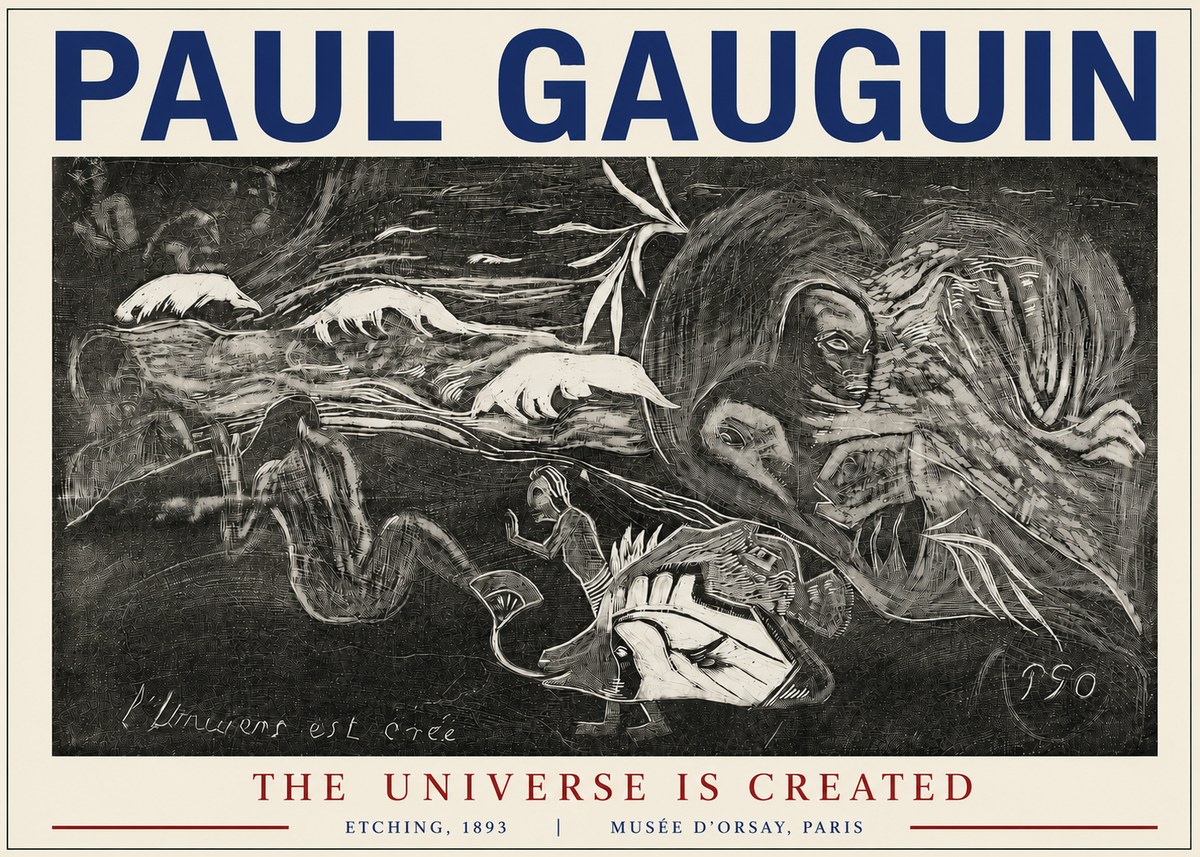 Paul Gauguin The Universe Is Created I No4 - Poster