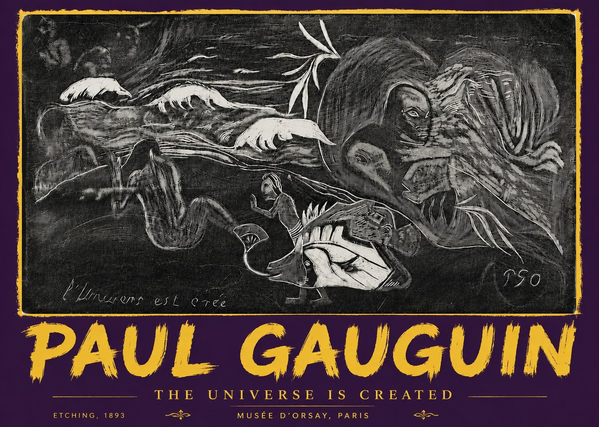 Paul Gauguin The Universe Is Created I No5 - Poster