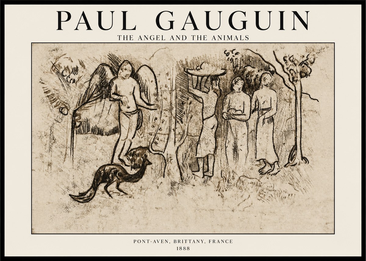 Paul Gauguin The Angel and the Animals No1 - Poster