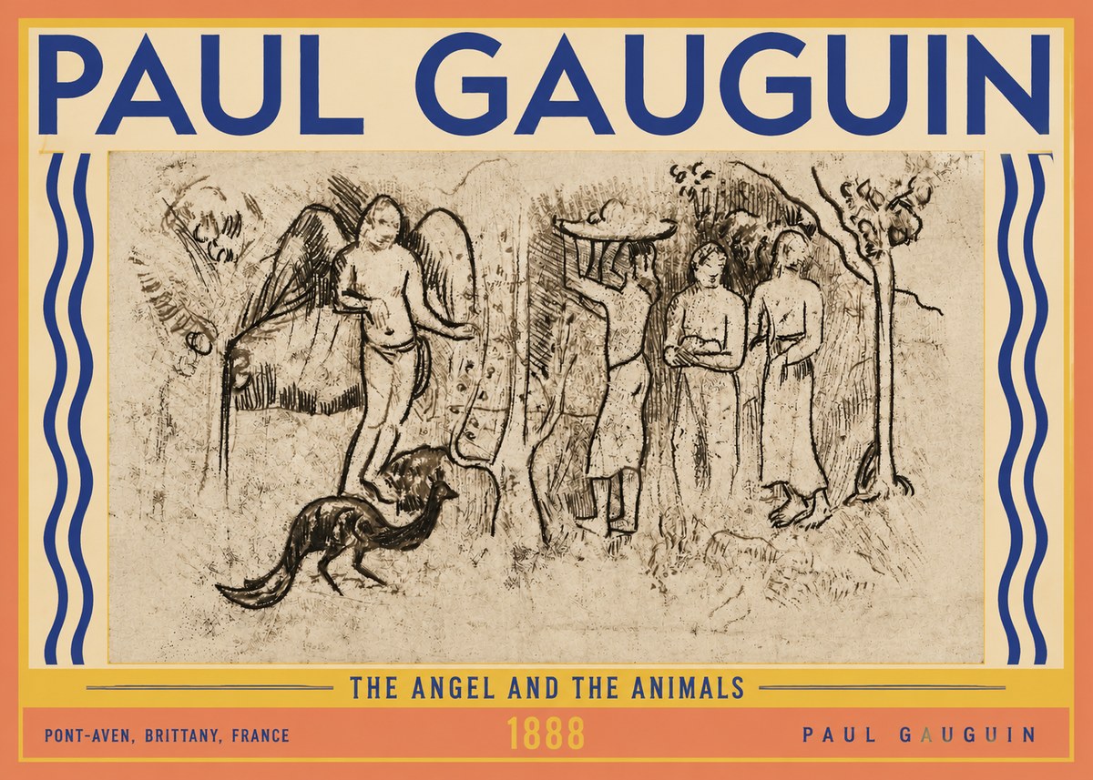 Paul Gauguin The Angel and the Animals No3 - Poster