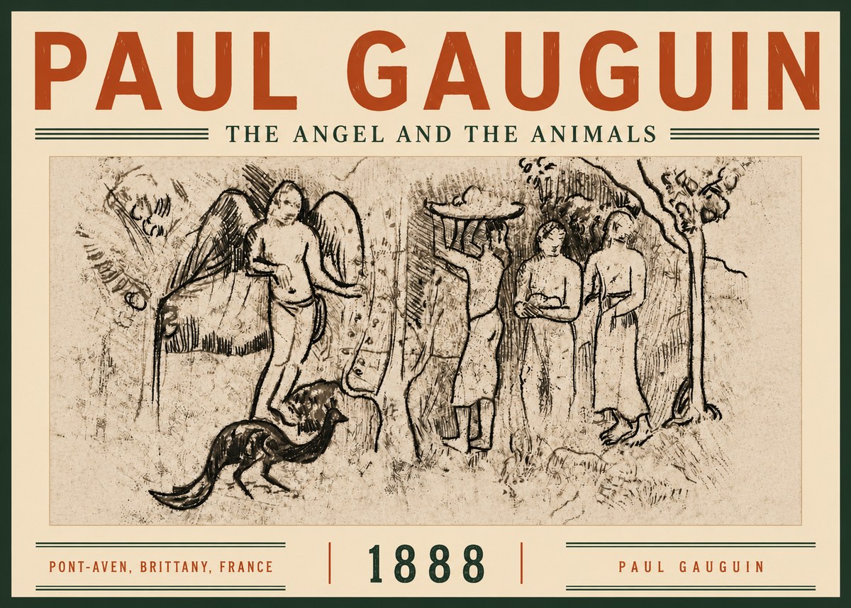 Paul Gauguin The Angel and the Animals No6 - Poster
