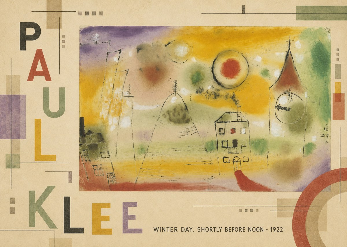 Paul Klee Winter Day, Shortly Before Noon No5 - Poster