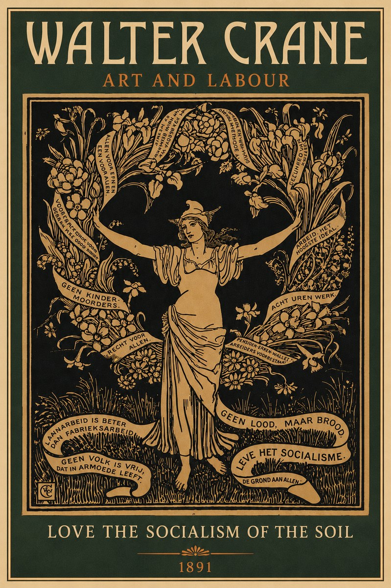 Walter Crane Art and Labour No5 - Poster