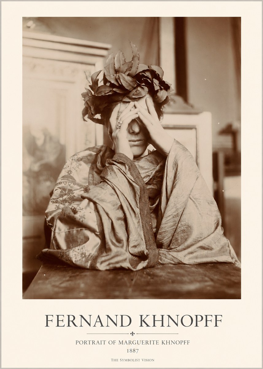 Fernand Khnopff Portrait of Marguerite Khnopff No1 - Poster