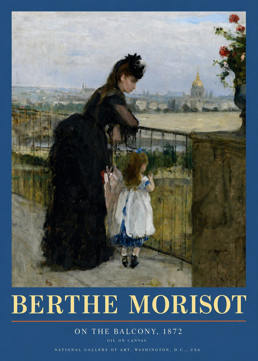 Berthe Morisot On the Balcony, 1872 No3 - Poster
