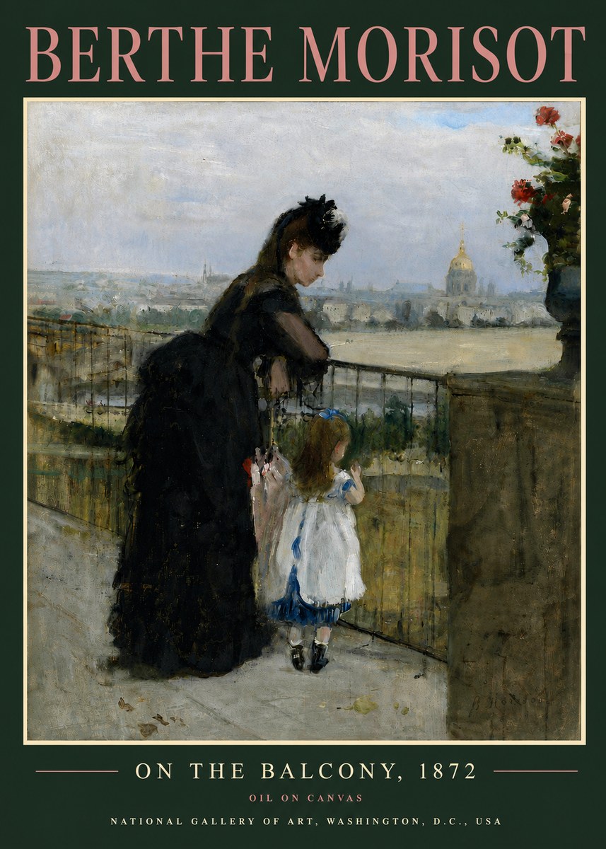 Berthe Morisot On the Balcony, 1872 No6 - Poster