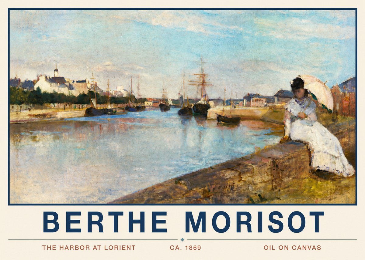 Berthe Morisot The Harbor at Lorient No3 - Poster