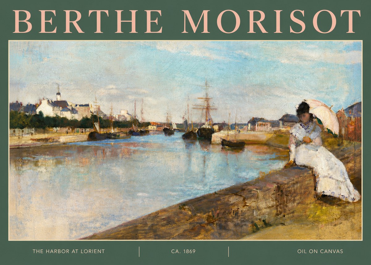 Berthe Morisot The Harbor at Lorient No4 - Poster