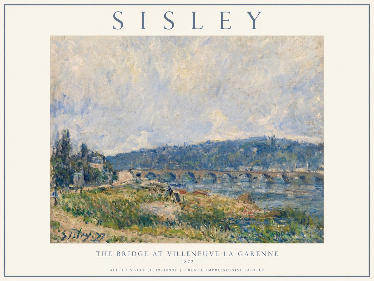Sisley The Bridge at Villeneuve-la-garenne III No1 - Poster