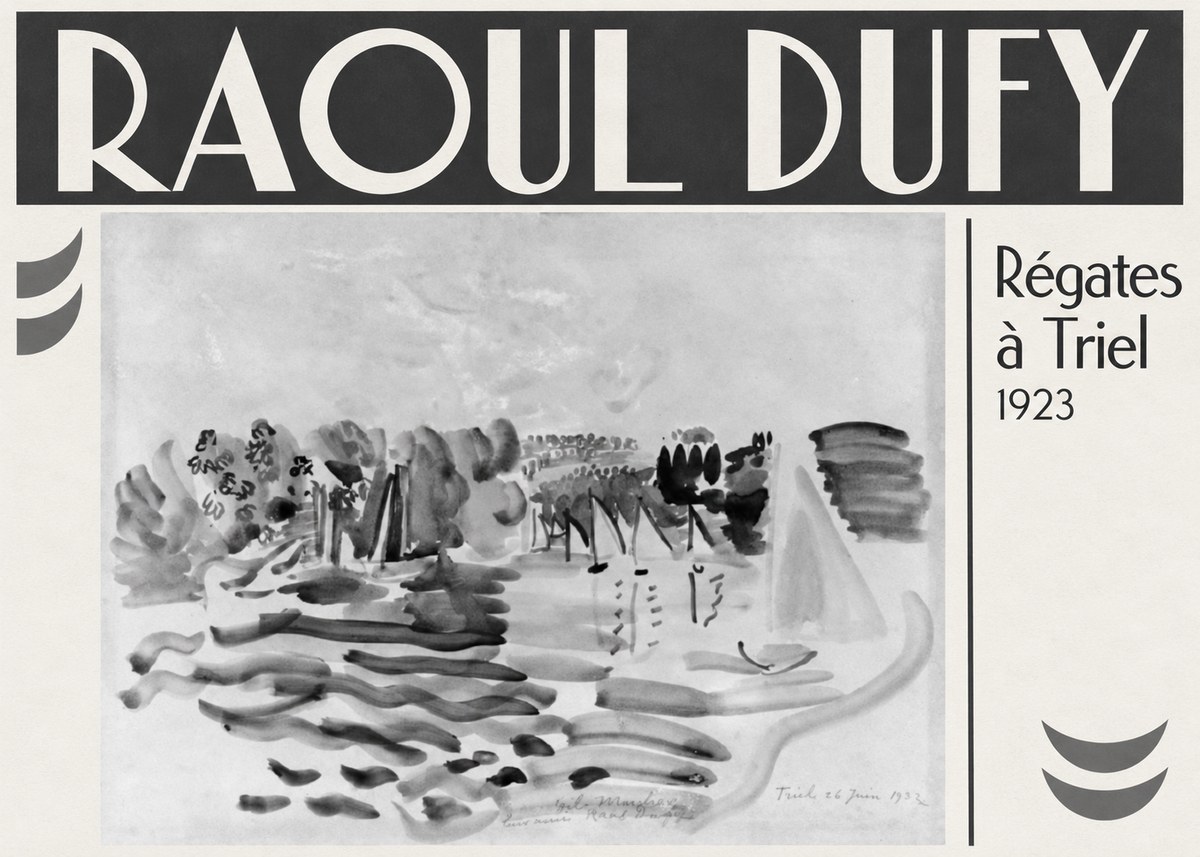 Raoul Dufy Régates À Triel No3 - Poster