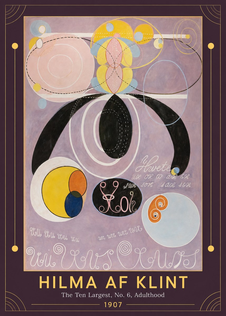 Hilma af Klint The Ten Largest, No. 6, Adulthood No1 - Poster