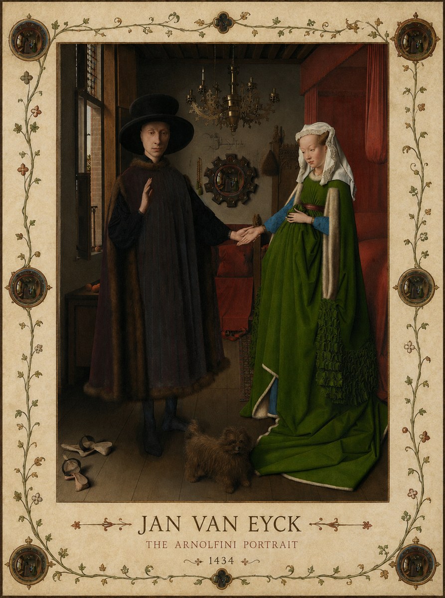 Jan van Eyck The Arnolfini Portrait II No4 - Poster