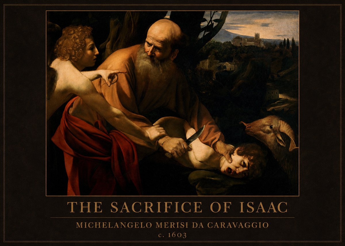 Michelangelo Merisi da Caravaggio The Sacrifice of Isaac I No5 - Poster