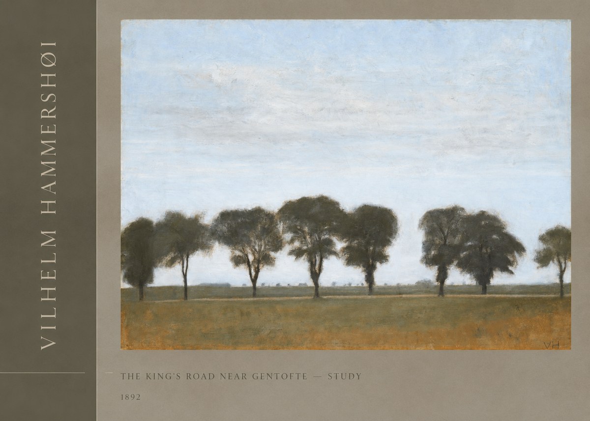 Vilhelm Hammershøi The King's Road Near Gentofte - Study No2 - Poster