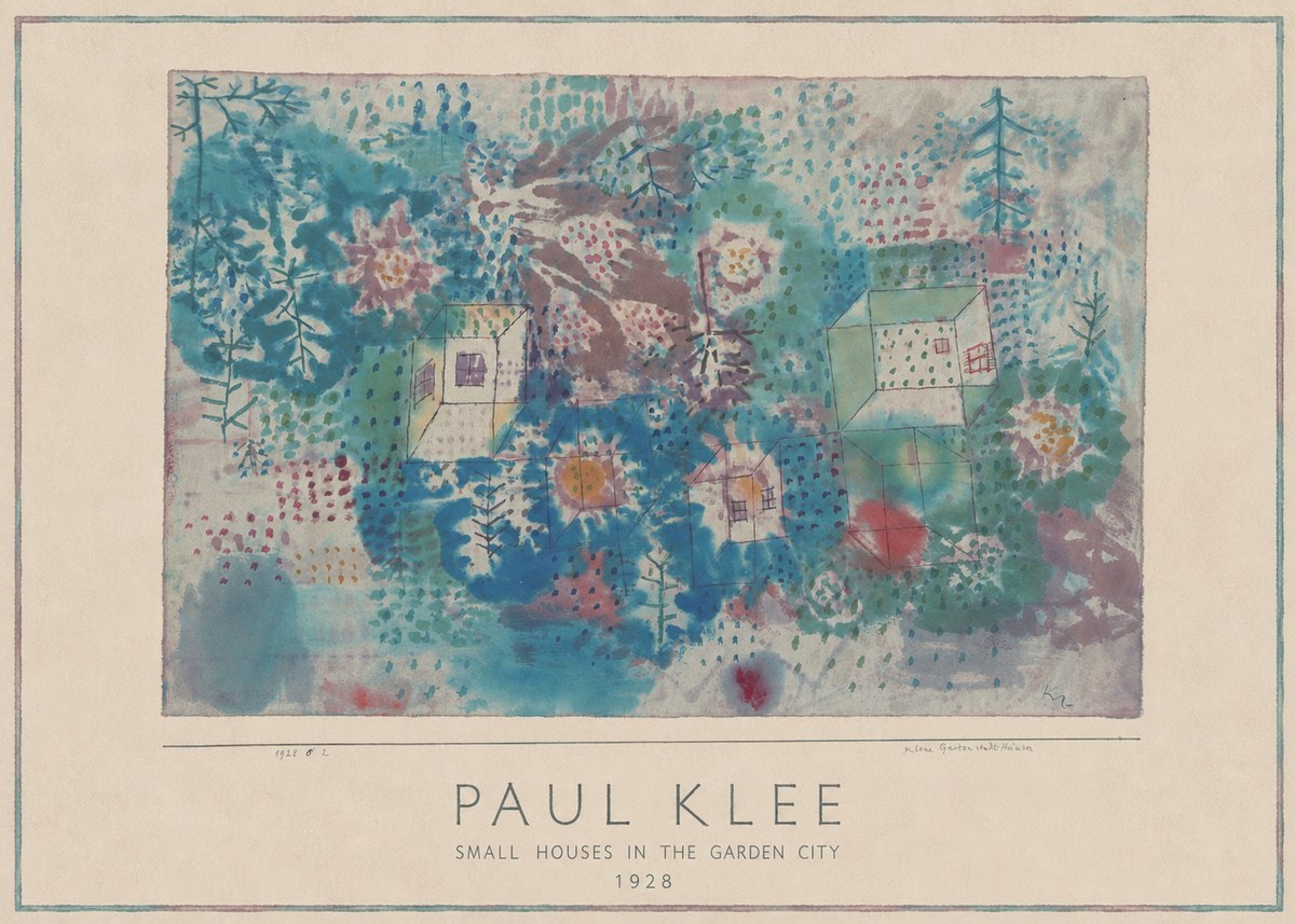Paul Klee Small Houses in the Garden City No1 - Poster