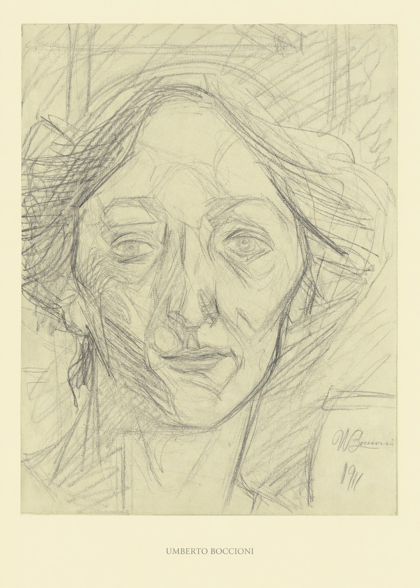 Umberto Boccioni Head of a Woman No5 - Poster