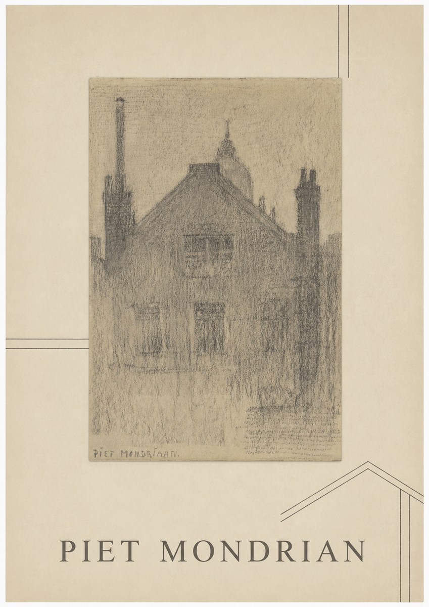 Piet Mondrian House Study No1 - Poster