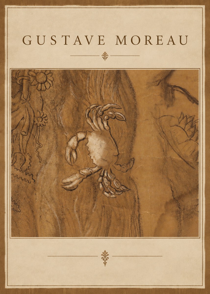 Gustave Moreau Crab Study No2 - Poster