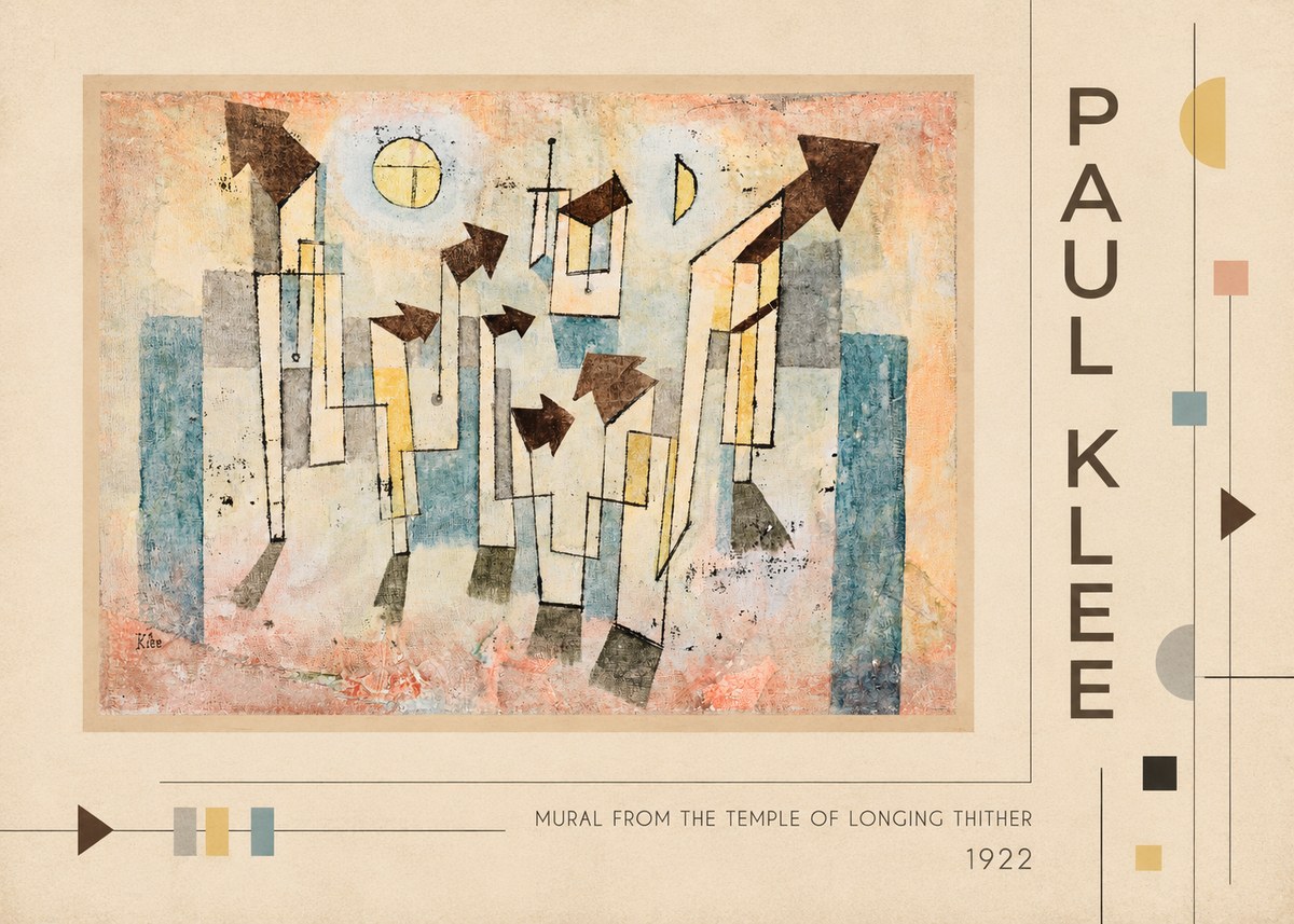 Paul Klee Mural from the Temple of Longing Thither No2 - Poster