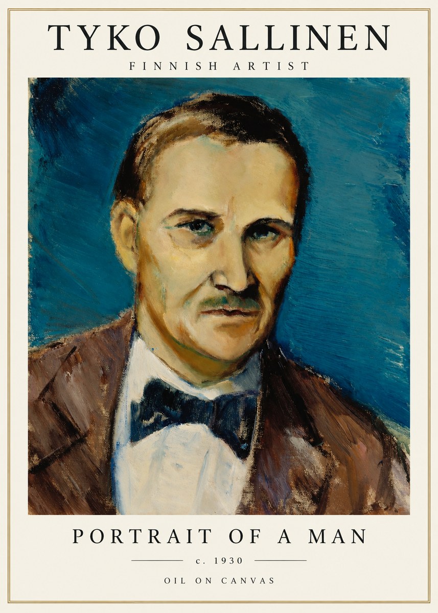 Tyko Sallinen Portrait of a Man I No1 - Poster