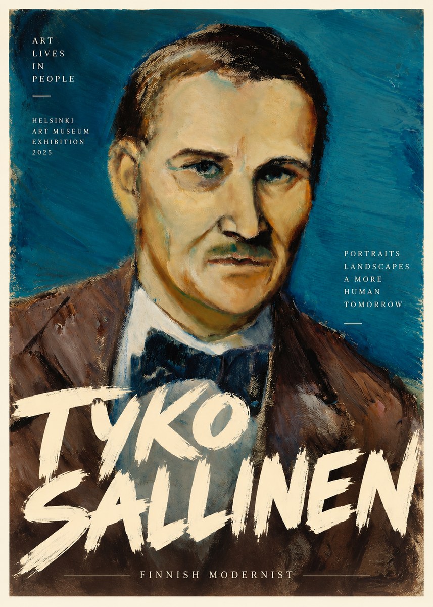 Tyko Sallinen Portrait of a Man I No3 - Poster