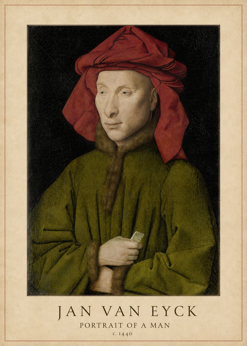 Jan van Eyck Portrait of a Man I No5 - Poster