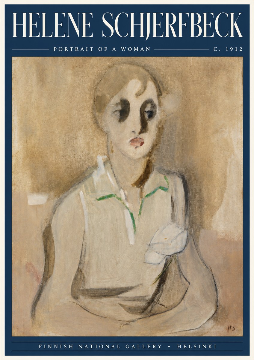 Helene Schjerfbeck Portrait of a Woman I No5 - Poster