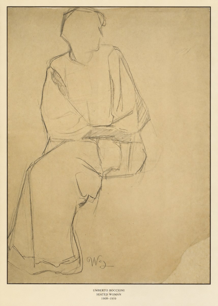 Umberto Boccioni Seated Woman No5 - Poster