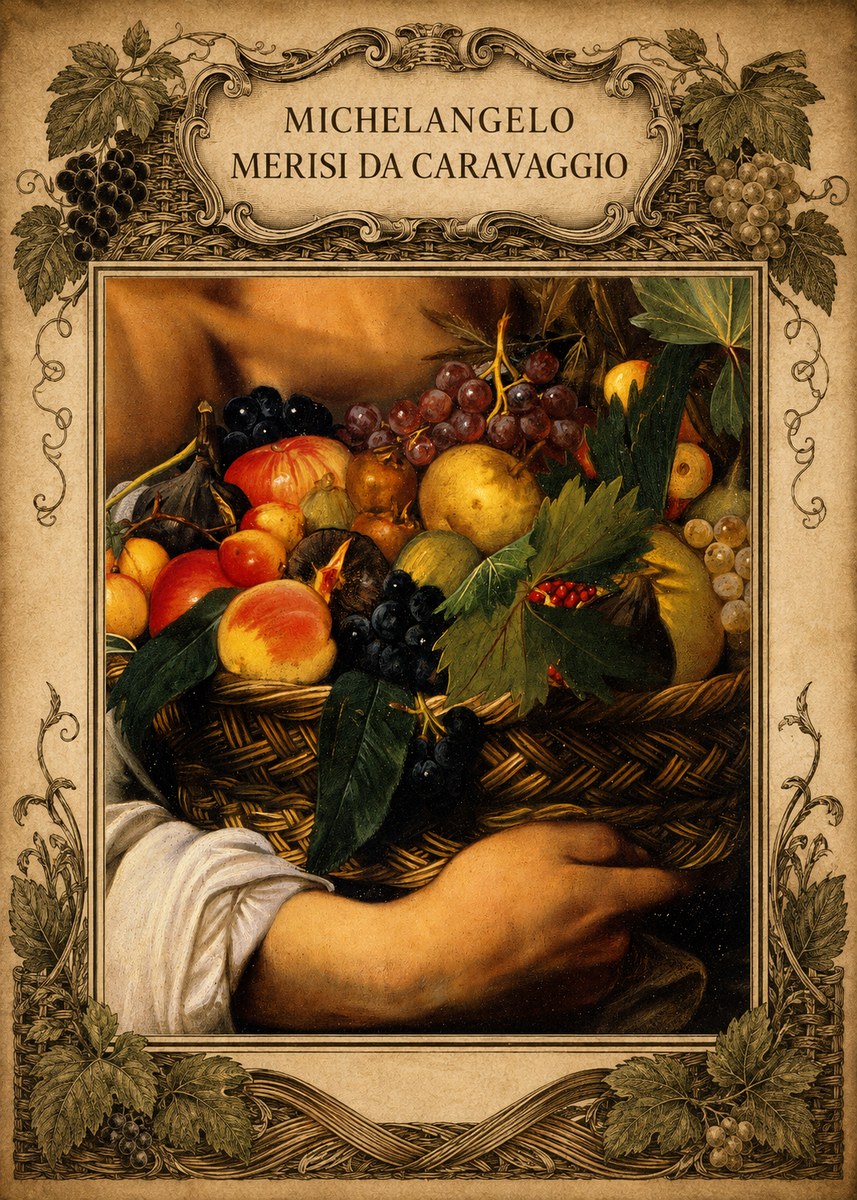 Michelangelo Merisi da Caravaggio Basket of Fruit No4 - Poster