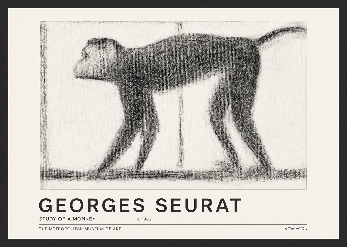 Seurat Study of a Monkey No5 - Poster