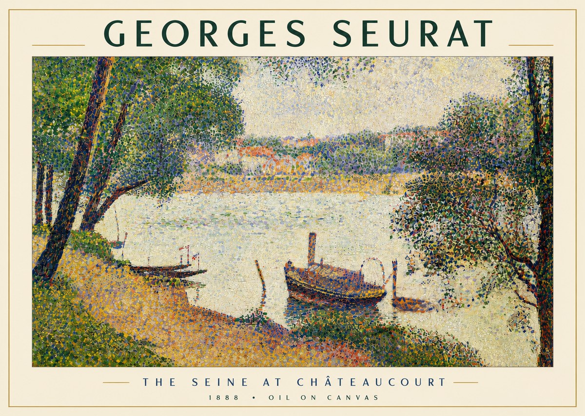 Seurat The Seine at Chateaucourt No4 - Poster
