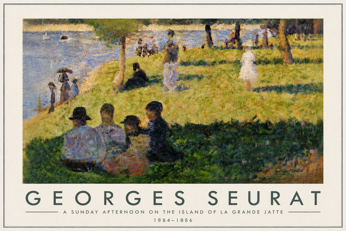 Seurat A Sunday Afternoon on the Island of La Grande Jatte IV No6 - Poster