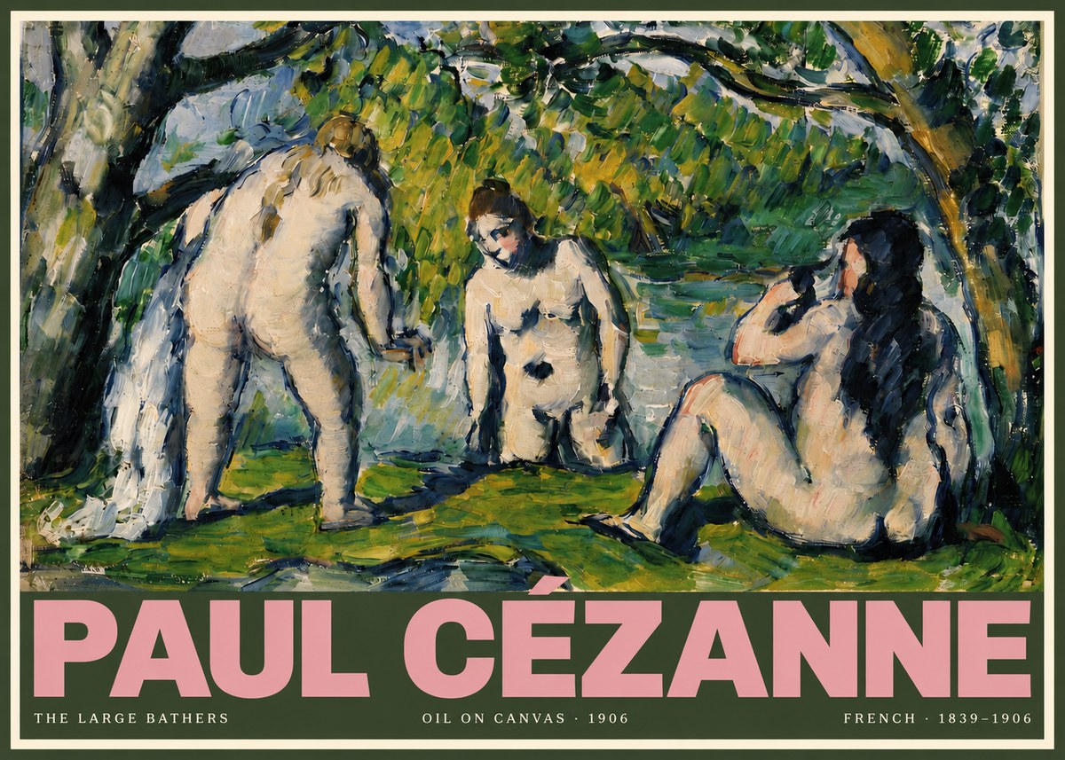 Paul Cézanne The Large Bathers V No2 - Poster