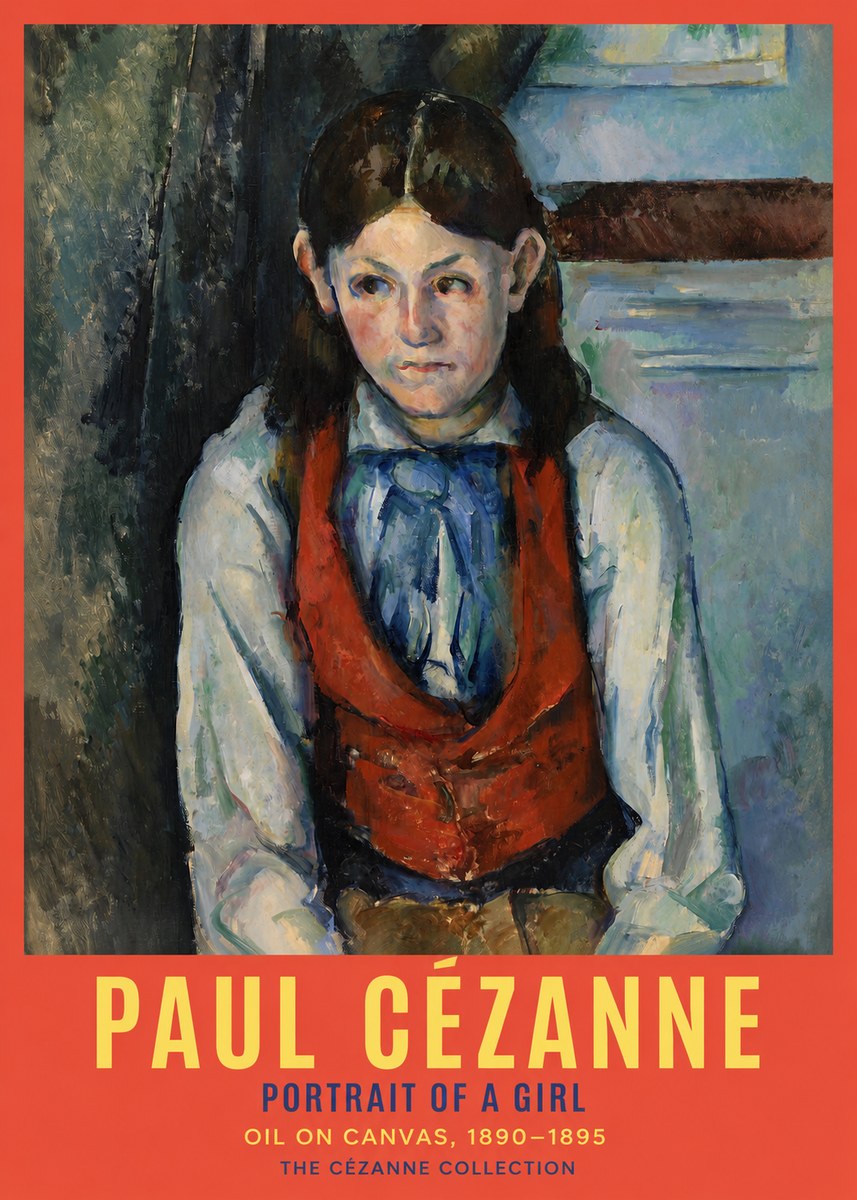 Paul Cézanne Portrait of a Girl No2 - Poster