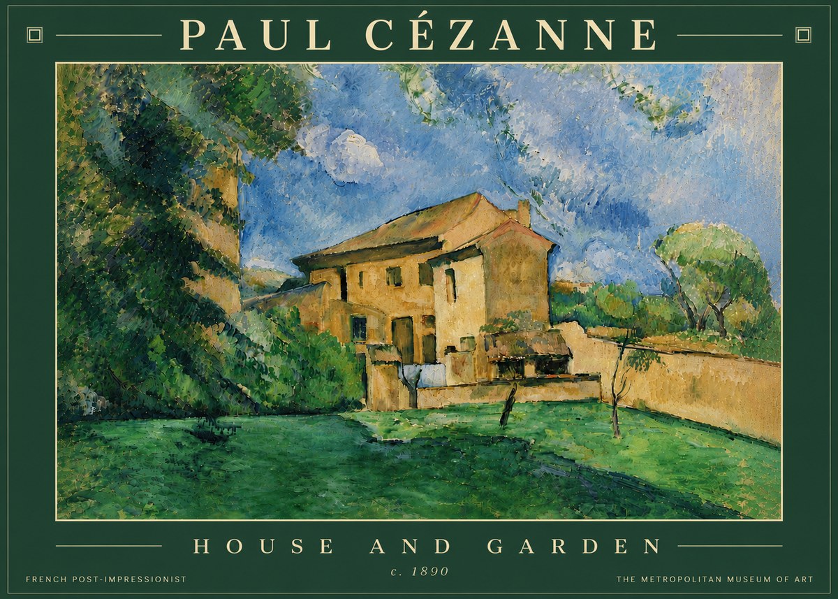 Paul Cézanne House and Garden No6 - Poster