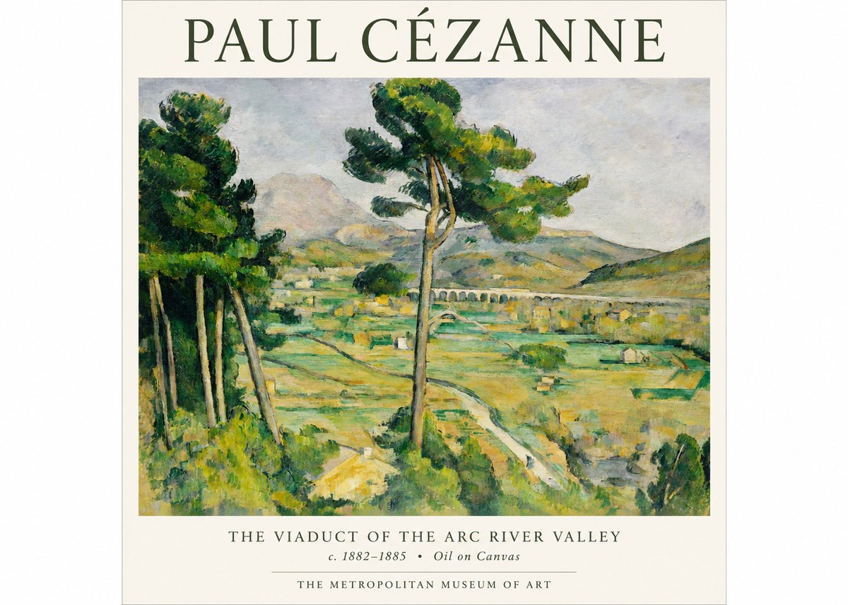 Paul Cézanne The Viaduct of the Arc River Valley No1 - Poster