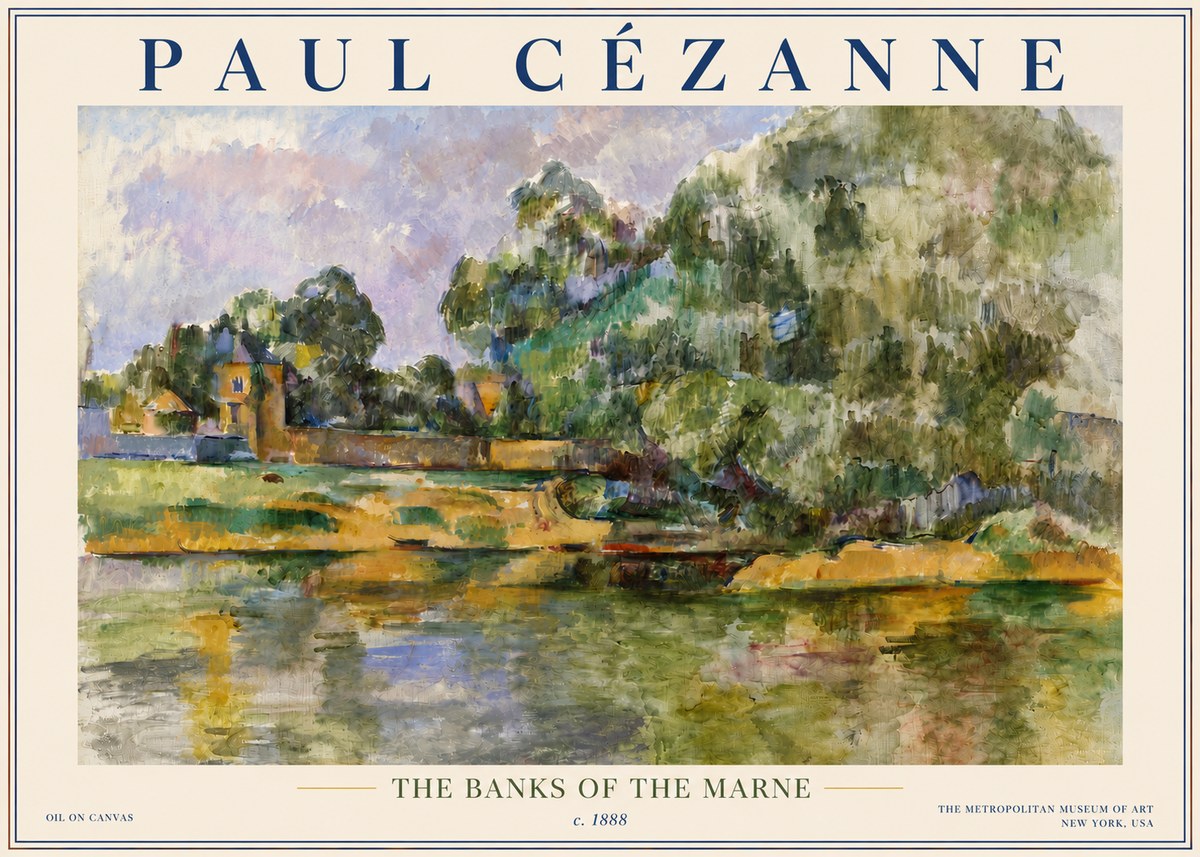 Paul Cézanne The Banks of the Marne No5 - Poster
