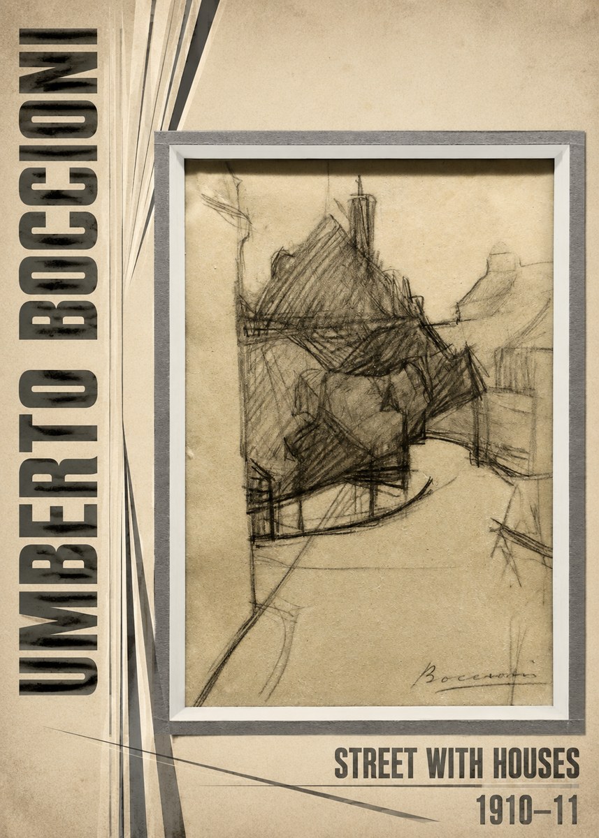 Umberto Boccioni Street with Houses No4 - Poster