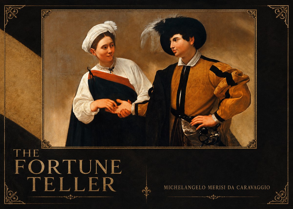 Michelangelo Merisi da Caravaggio The Fortune Teller I No2 - Poster