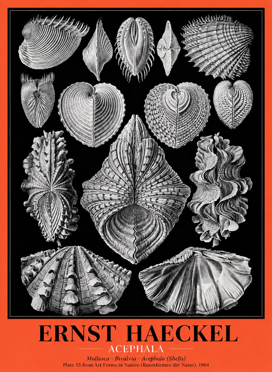 Ernst Haeckel Acephala — Brachiopods Plate 55 — Cytherea. No5 - Poster