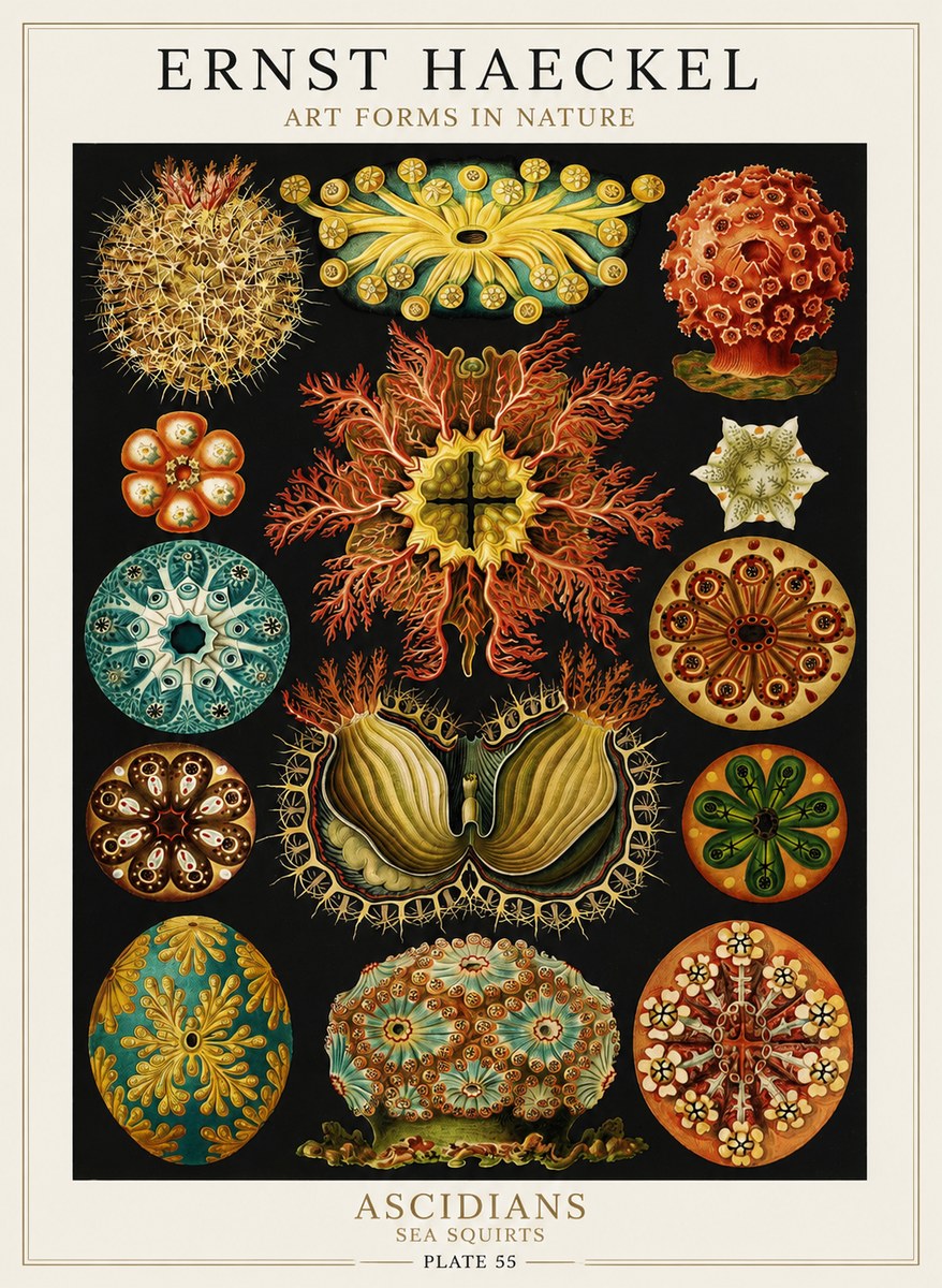 Ernst Haeckel Ascidiae — Sea Squirts No3 - Poster