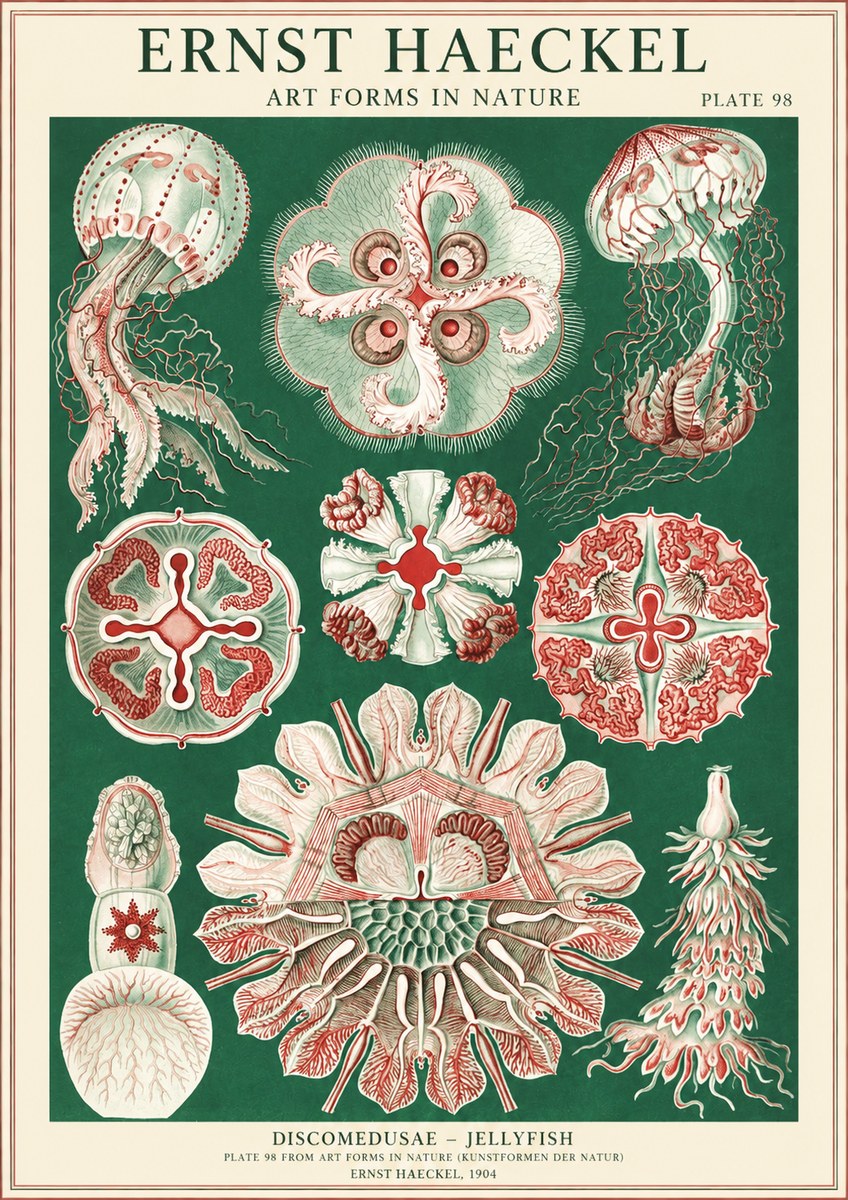 Ernst Haeckel Discomedusae - the Jellyfish No2 - Poster