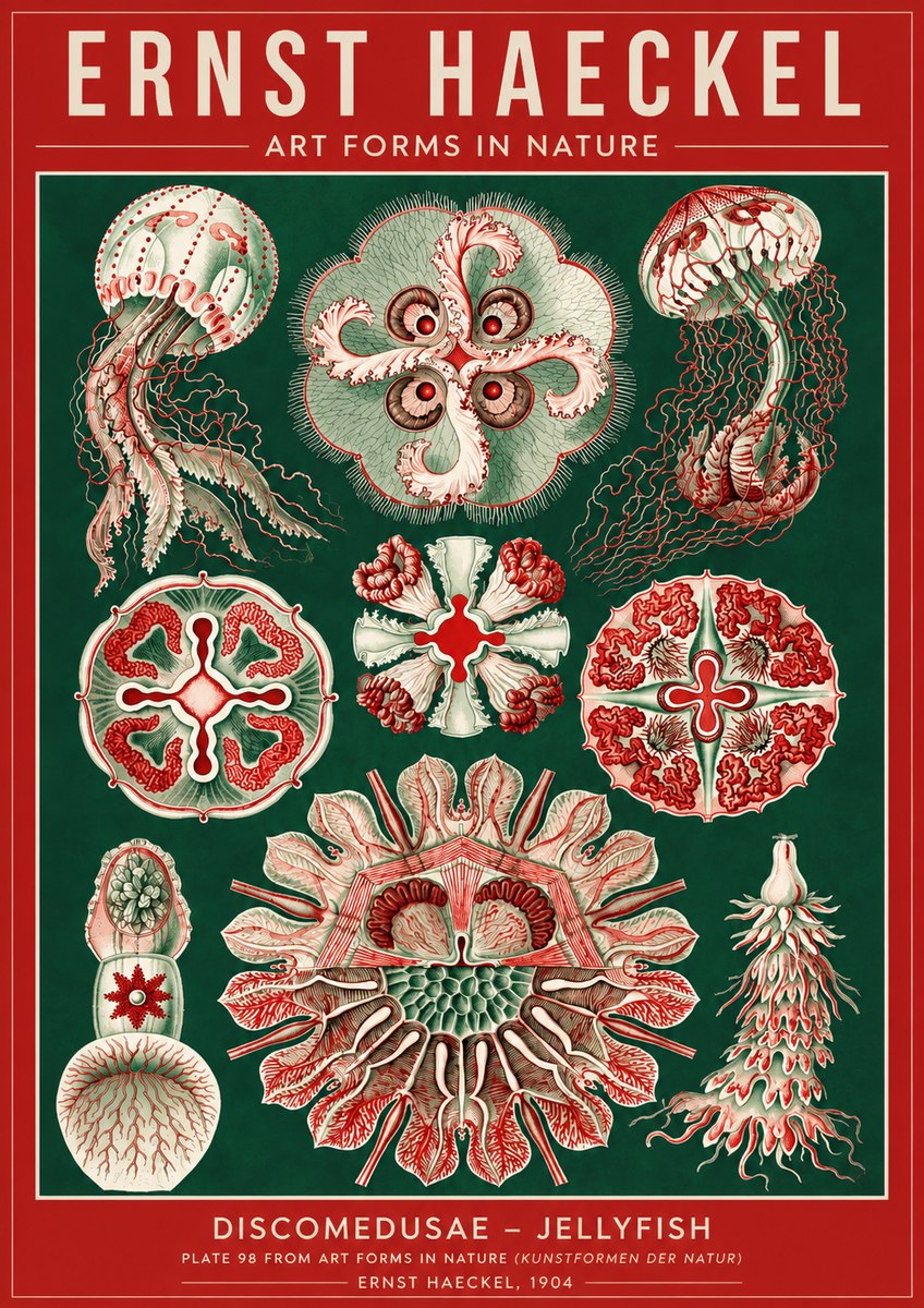 Ernst Haeckel Discomedusae - the Jellyfish No4 - Poster