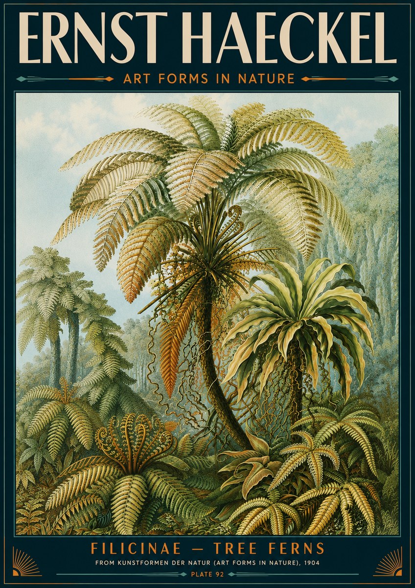 Ernst Haeckel Filicinae – Tree Ferns No5 - Poster