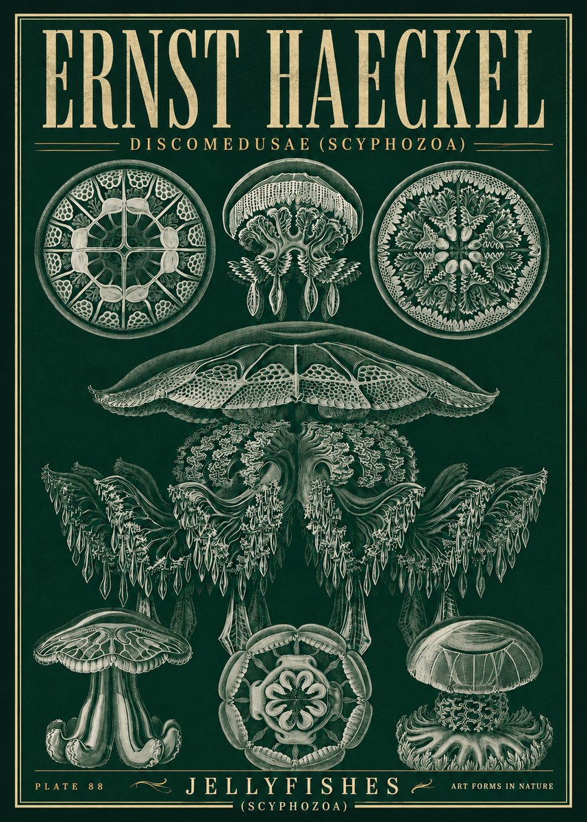 Ernst Haeckel Discomedusae (Scyphozoa) Plate 88 No5 - Poster