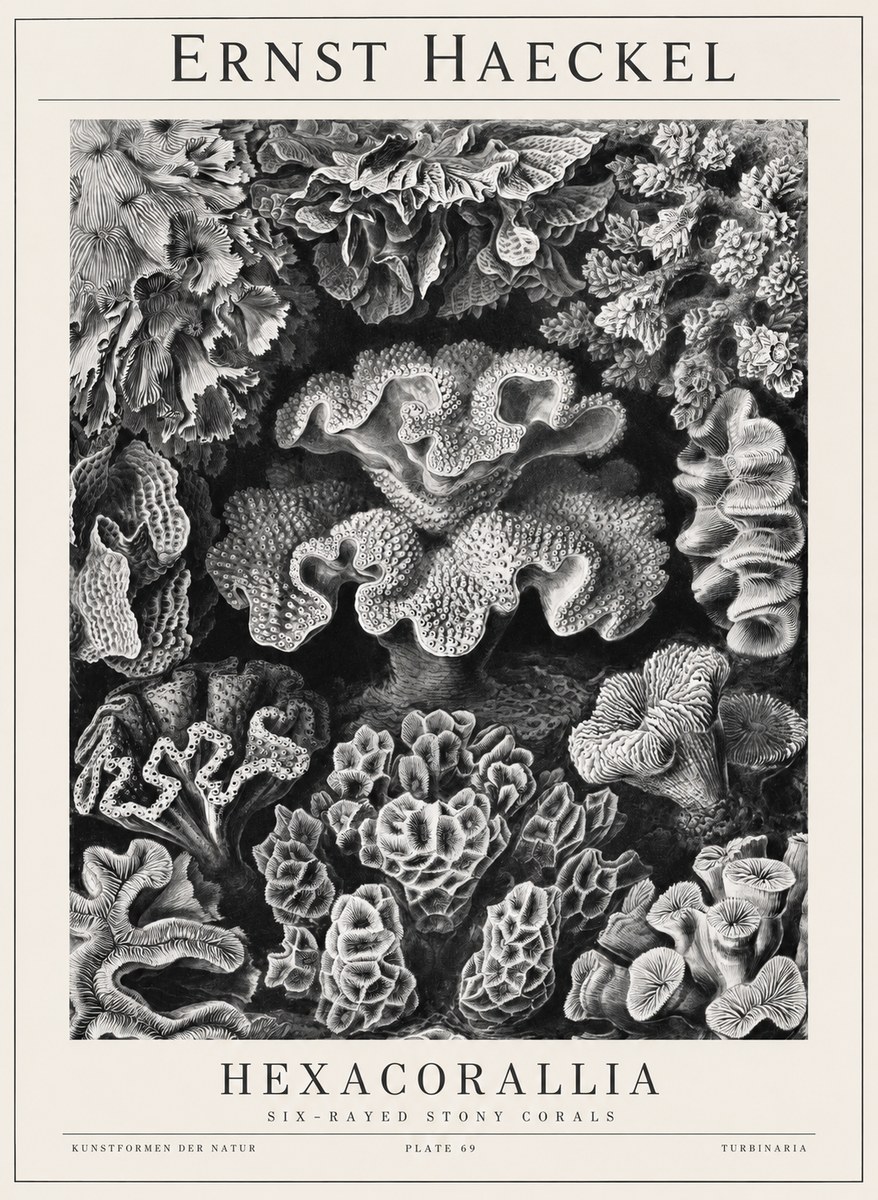 Ernst Haeckel Hexacorallia No1 - Poster