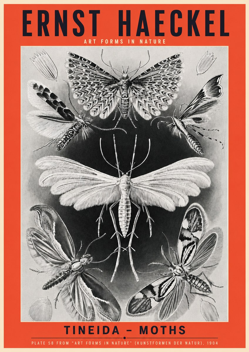 Ernst Haeckel Tineida - Moths No3 - Poster